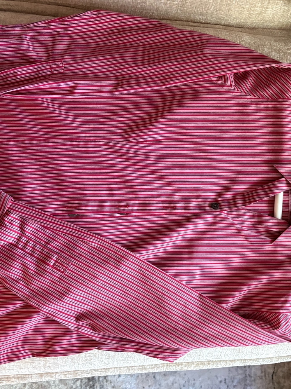 Eddie Bauer Pink Multi-Stripe Button-Down Shirt